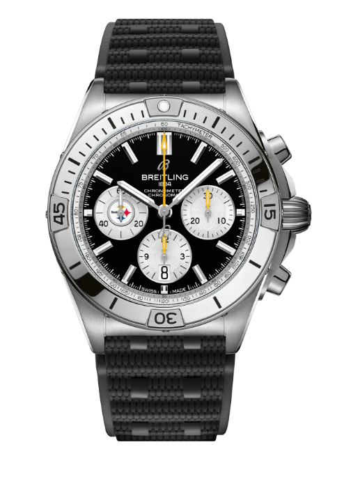 Best Review Breitling Chronomat B01 42 NFL Pittsburgh Steelers Replica Watch AB01342B1B2S1